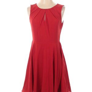 Express Red Fit & Flare Keyhole Sleeveless Dress Size 4